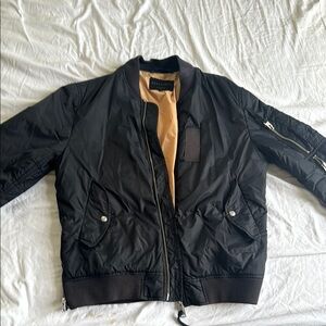 All Saints Black Bomber Jacket
